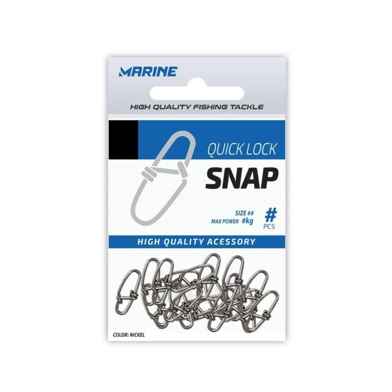 Snap Quick Lock Nickel 20 Unidades - Engate Rápido - Marine Sports - Tamanhos 0,1,2,3