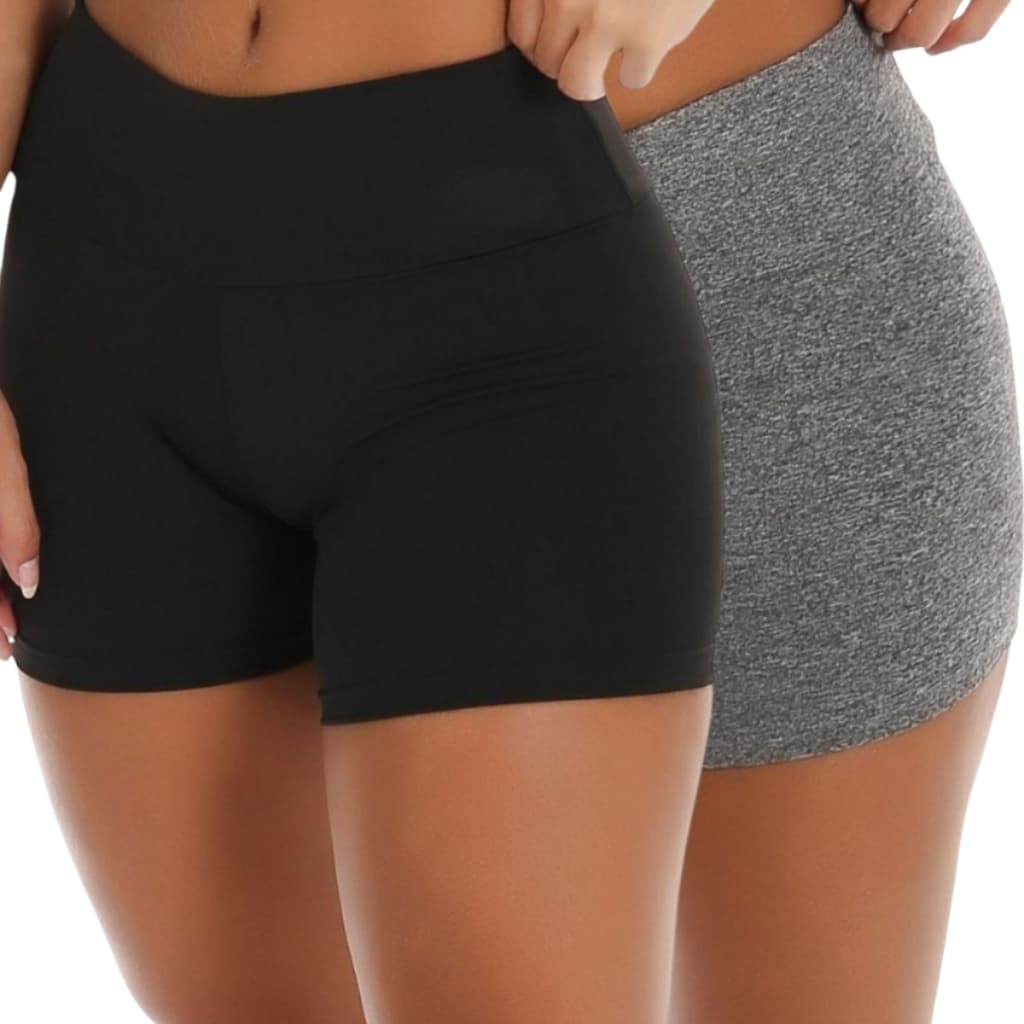 Kit 2 Short Academia Legging Esportivo Feminino Secagem Rápida Modeladora Empina o Bumbum Wega