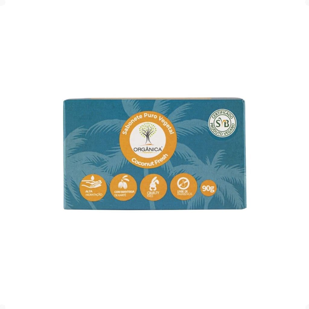 Sabonete Em Barra Orgânica Puro Vegetal Coconut E Lima 90g