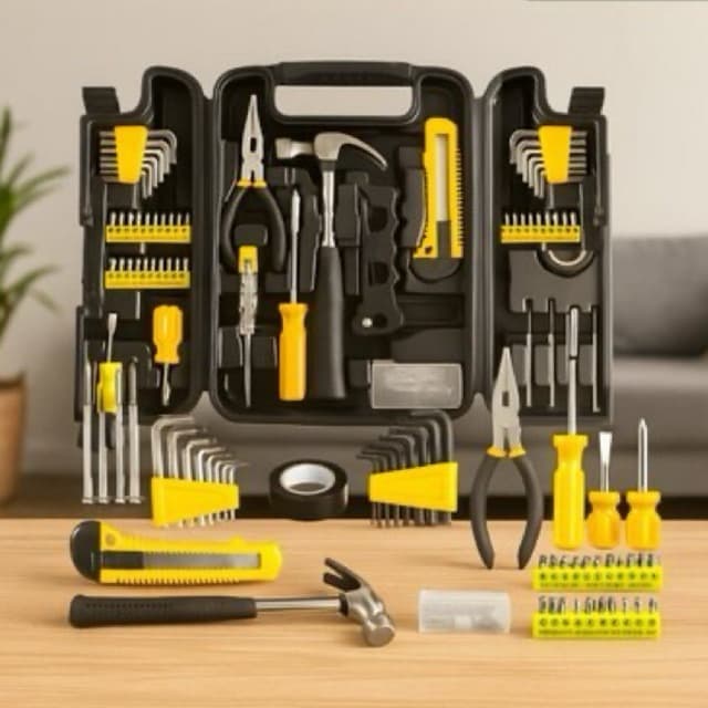 Matela de Ferramentas Com 200 Peças Profissional Doméstico Martelo Chave Philips Alicate de Bico Eletricista Marceneiro