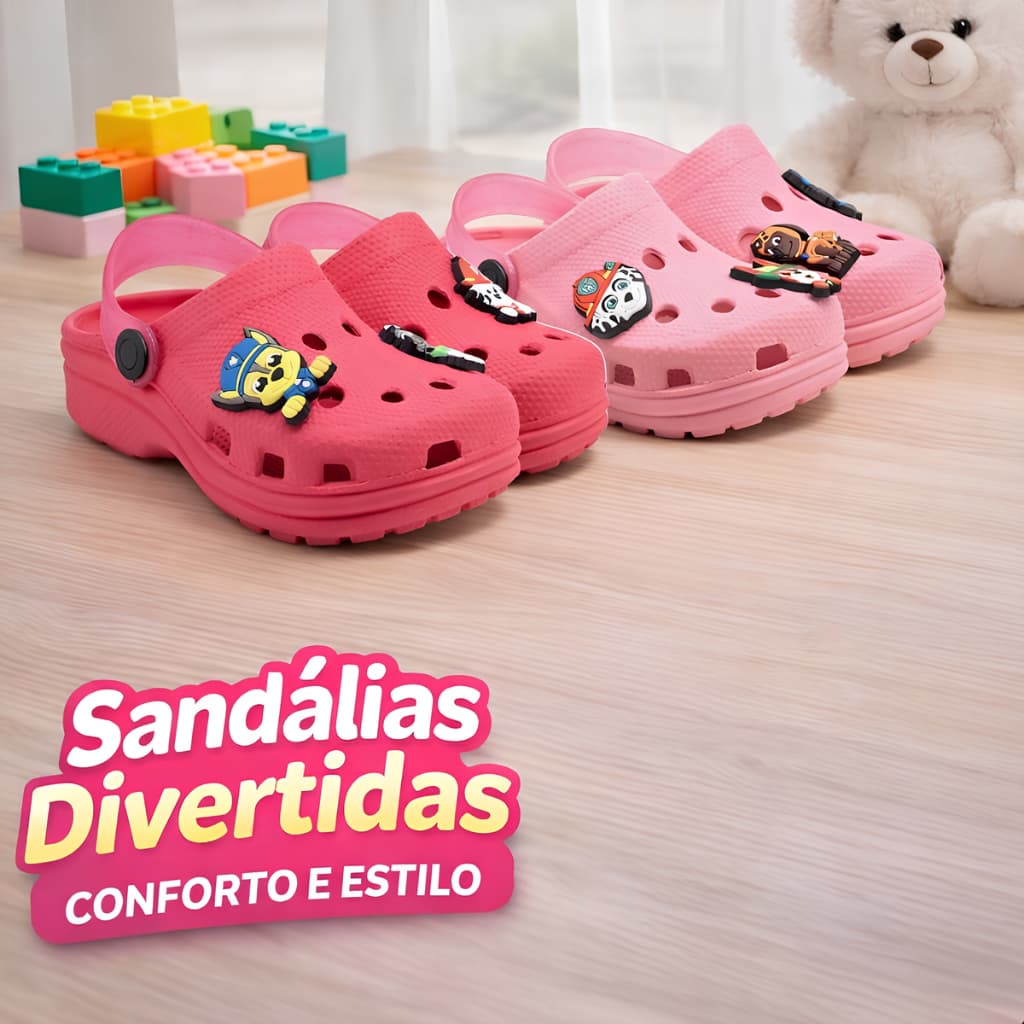 Kit 2 Babuches Infantil Botons Menina Patrulha Com Diferentes Modos De Personalizar Marca Nexa