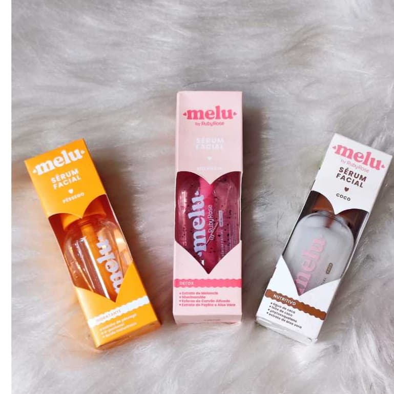 Trio Sérum Facial Melu - Ruby Rose (Pêssego, Melancia e Côco)
