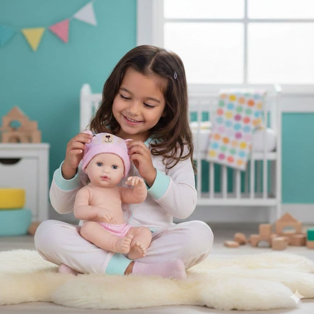 Boneca Love Born Recém Nascido Abre e Fecha o Olho Cotiplás Brinquedo Infantil Meninas Bebê Reborn