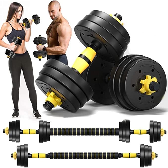 Kit Halteres 3 Em 1 Bonafit Academia 20kg Musculação Ajustável Profissional