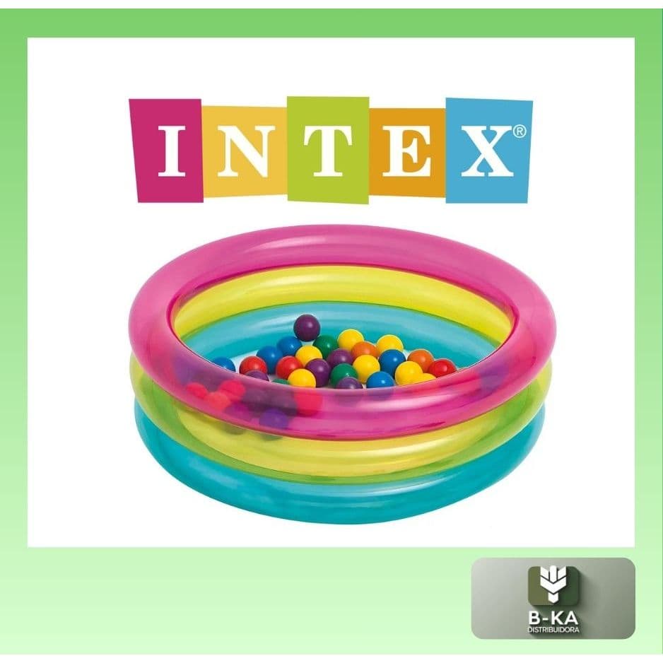 Piscina de Bolinhas Inflável Intex Infantil 86cm x 25cm Colorida + 50 Bolinhas Original