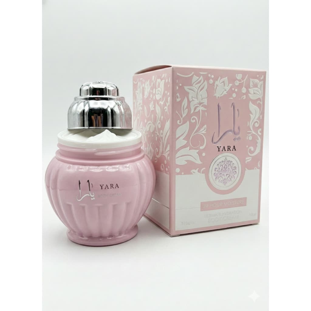 CREME CORPORAL YARA LATTAFA – PERFUME FEMININO, HIDRATAÇÃO PROFUNDA E LUXO ÁRABE