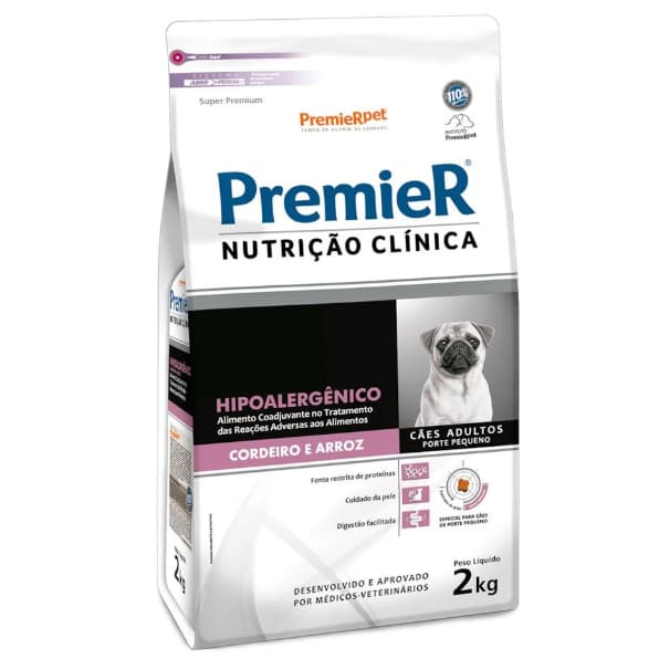 Ração Premier Nutrição Clínica Hipoalergênico para Cães Adultos Pequeno Porte 2 kg