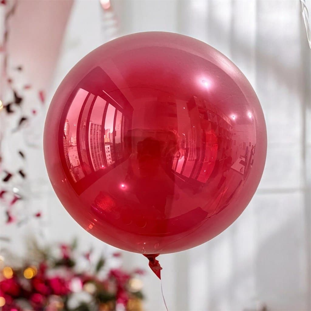 Balão Bubble Vermelho 18 Polegadas 45 cm Decoração Festa