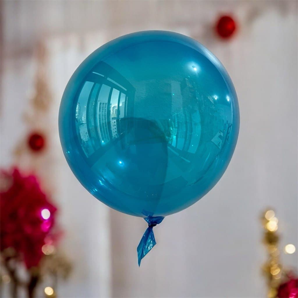 Balão Bubble Azul Claro 18 Polegadas 45 cm Decoração Festa