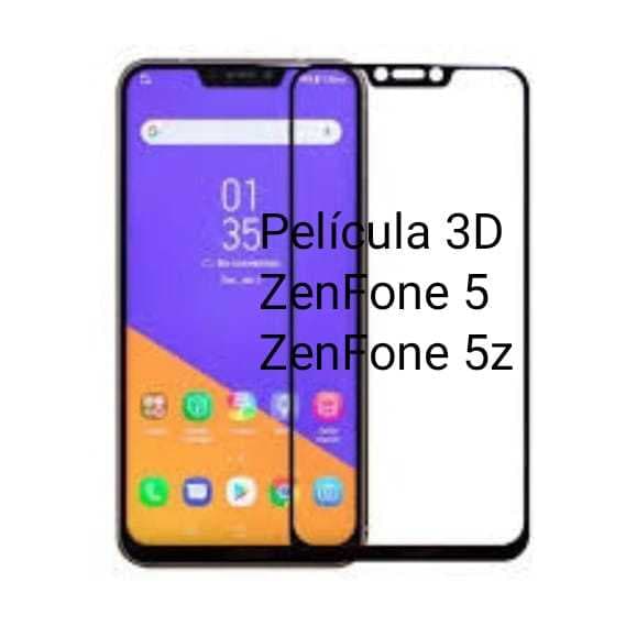 Película 3D Vidro Temperado Compatível com Asus Zenfone 5 / 5z – Proteção Total da Tela