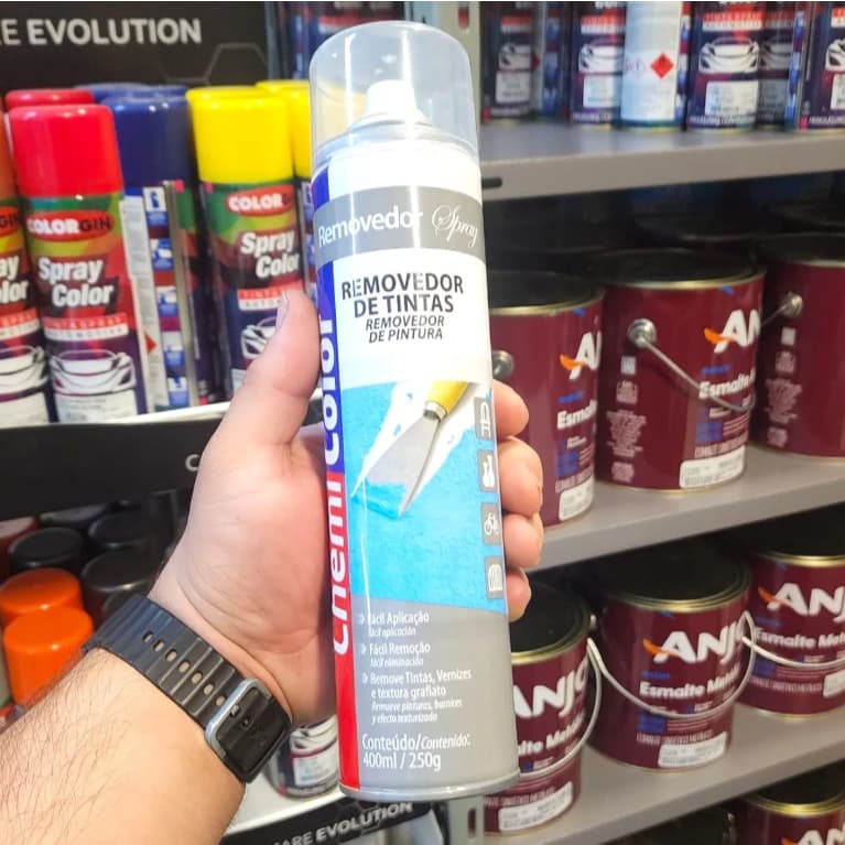 Removedor De Tintas Em Spray Verniz Grafiato E Tintas 400ml
