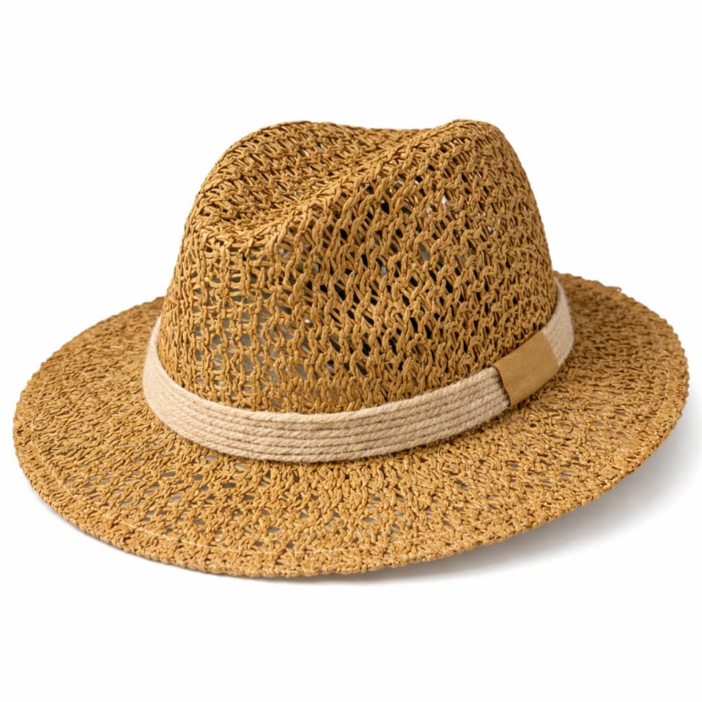 Chapéu Panamá Feminino Masculino Praia Palha Aba Larga Shantung Unissex Verão Premium Casual Fedora