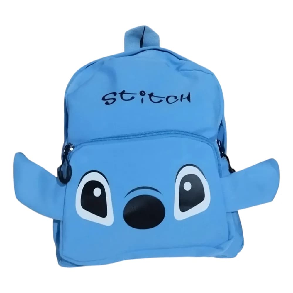 Mochila Escolar Personagem Lilo Stitch Impermeável Azul-celeste Estampado