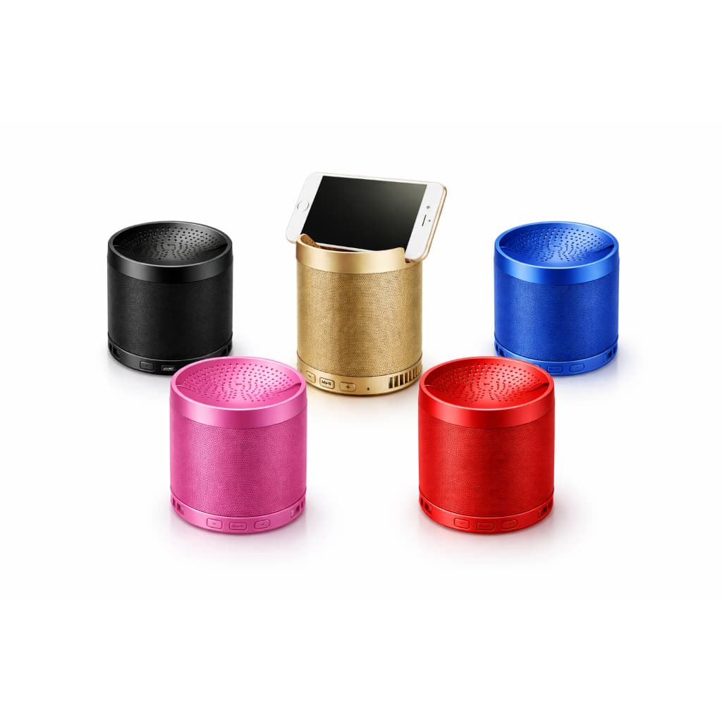 Caixa de Som Bluetooth Portátil Potente com Suporte Celular Rádio FM USB MP3 Recarregável