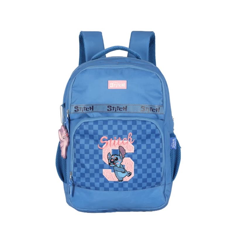 Mochila Escolar de Costas Stitch Kisses Disney Azul - Luxcel