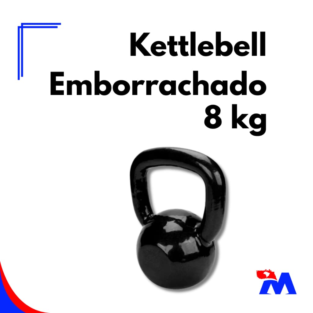 Kettlebell Emborrachado 8kg Musculação Treinamento