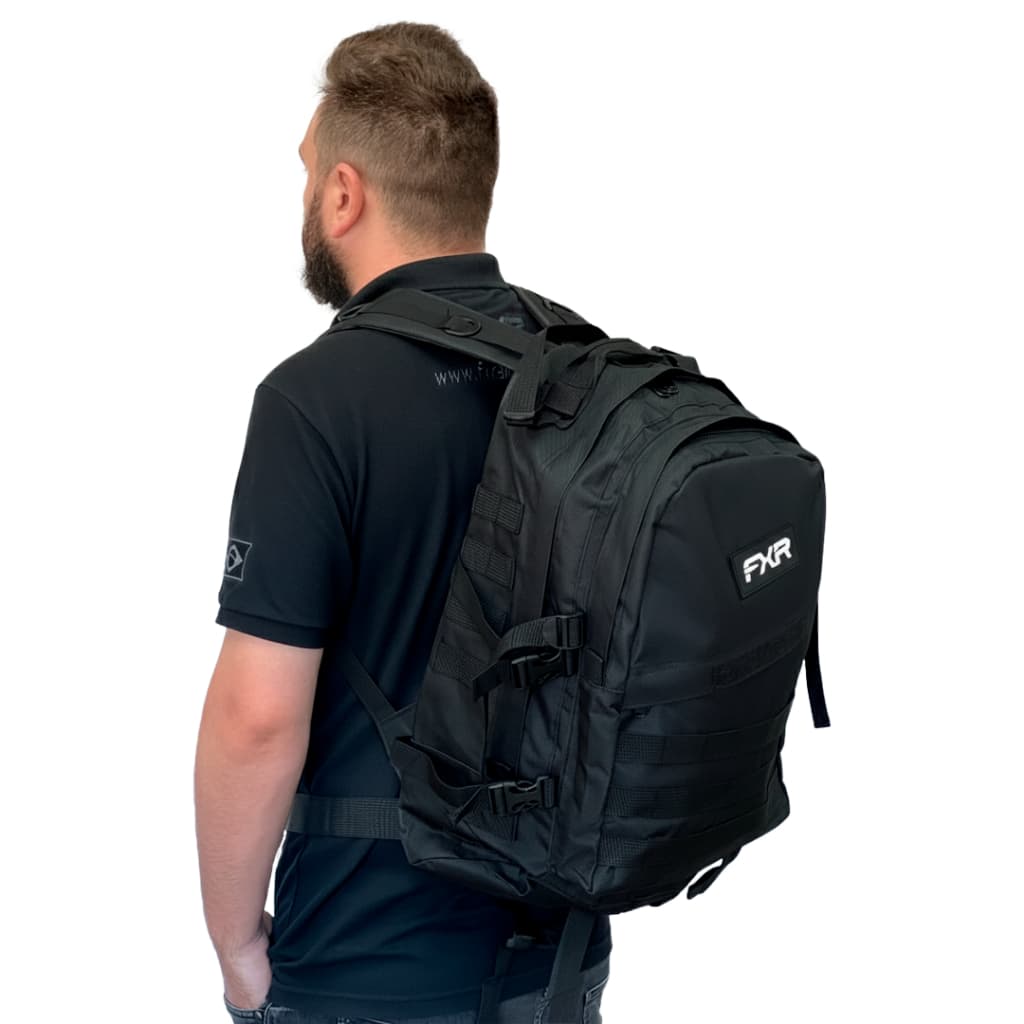 Mochila Tática Reforçada Black 32l Fxr Preto Preto Liso