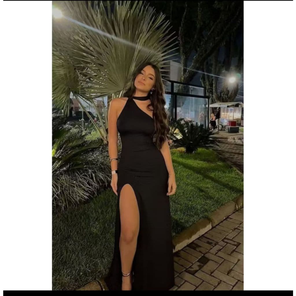 Vestido Longo Festa com Amarração no Pescoço | Vestido Elegante para Casamento, Formatura e Baile