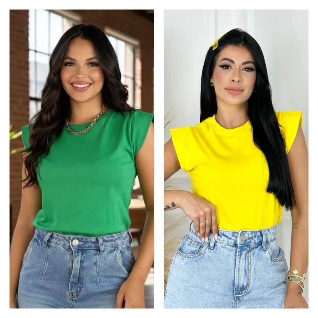 KIT 2 BLUSAS MUSCLE TEE FEMININA – CONFORTO QUE VIRA TENDÊNCIA