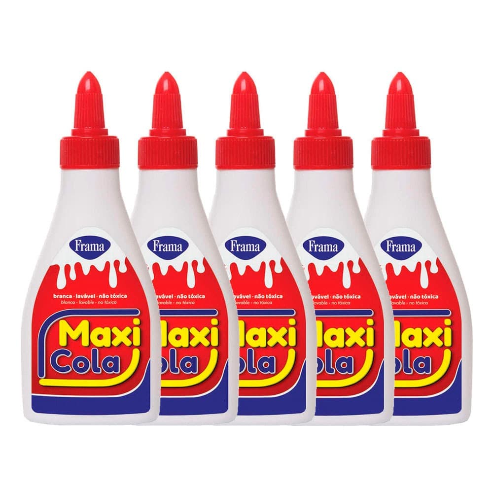 Cola Branca Escolar Frama Maxi 90g 5 Unidades