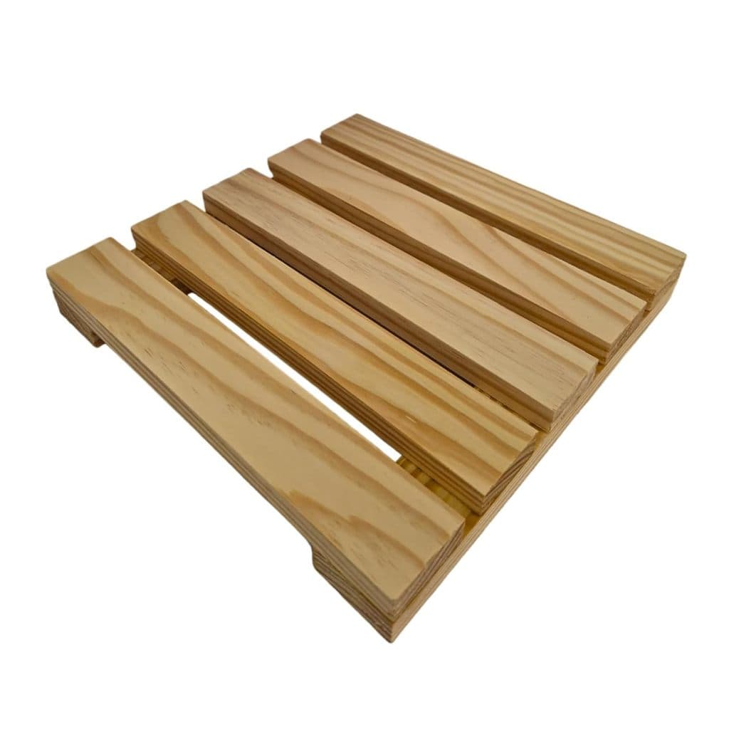 Kit 4 Deck De Madeira Modular 30x30 Cm Réguas 7cm Área Externa Palete