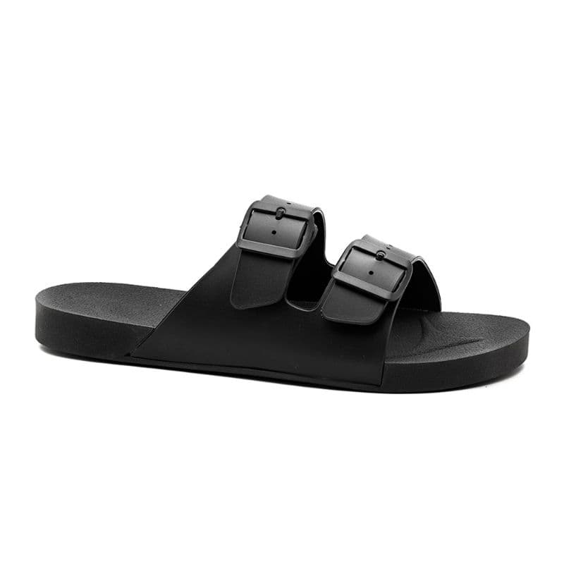 Sandália Feminina Papete Fivelas Birken Macia