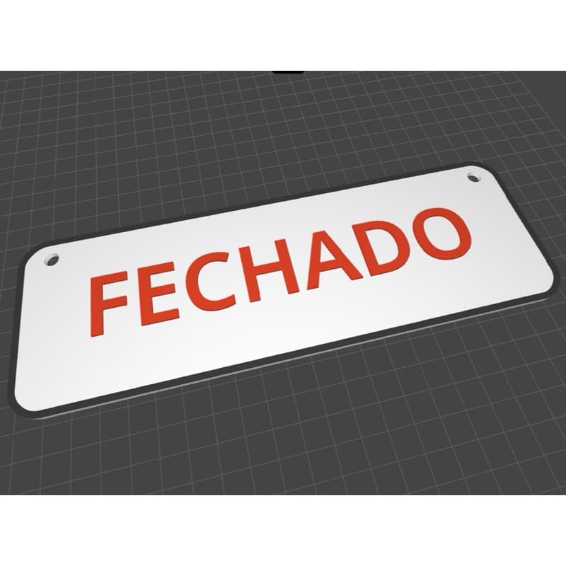 plaquinha de fechado, plaquinha de aviso que o estabelecimento está fechado ou aberto