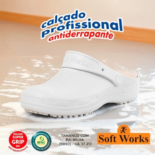 Babuche Profissional Antiderrapante Eva Epi Softworks Ref Bb90 Açougue Padaria calçado sapato original