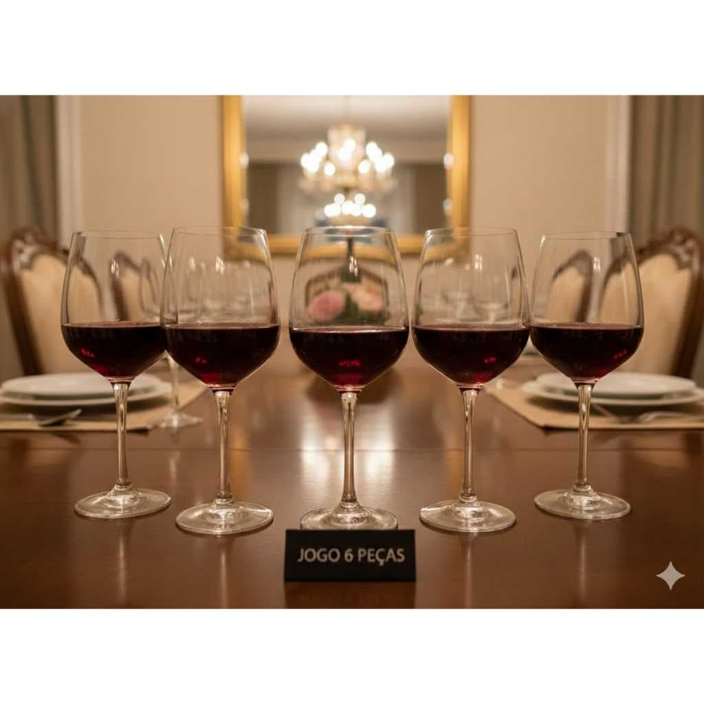 Jogo de 6 Taças vinho, conhaque