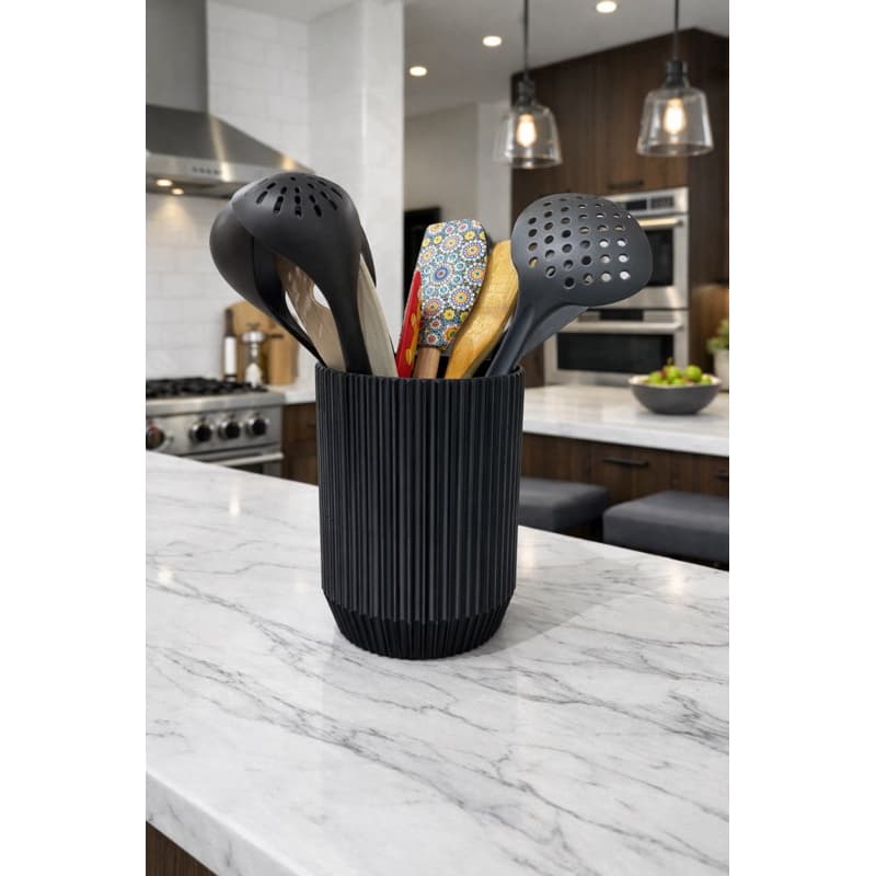 Suporte de utensílios de cozinha canelado moderno