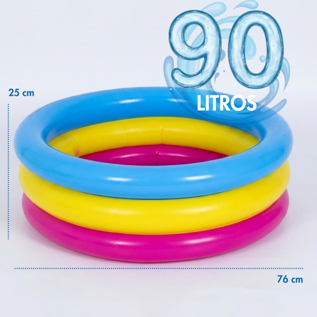 Piscina Infantil Inflavel 90 LITROS 76x25cm