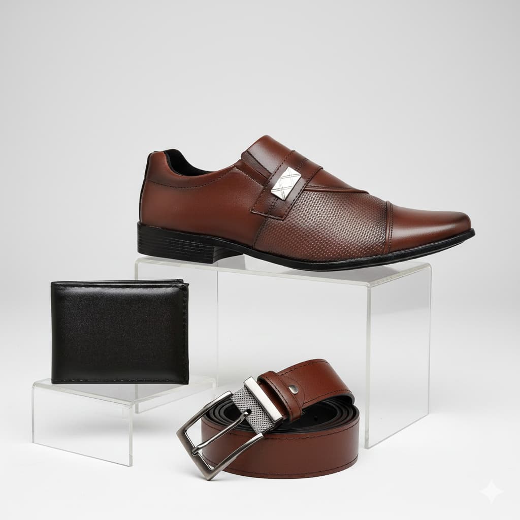 Kit Sapato Social Masculino Cinto Carteira Preto Marrom Verniz Sapatenis Esporte Fino Couro Trabalho