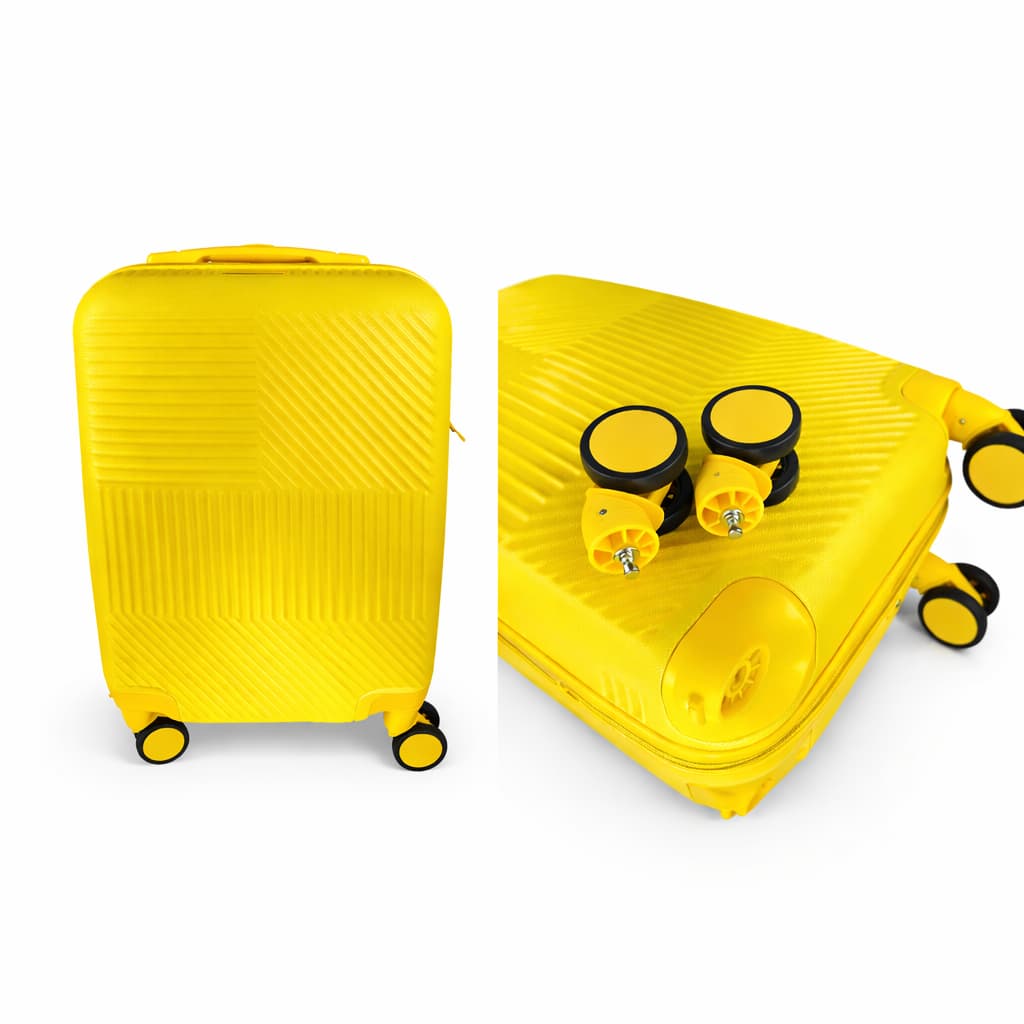 MALA BORDO 10KG 360º CADEADO ESPAÇOSA 4FUN4 - AMARELO