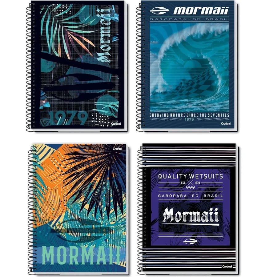 Caderno Universitário Credeal Mormaii Masculino - 10 Matérias 160 Fohas 2026