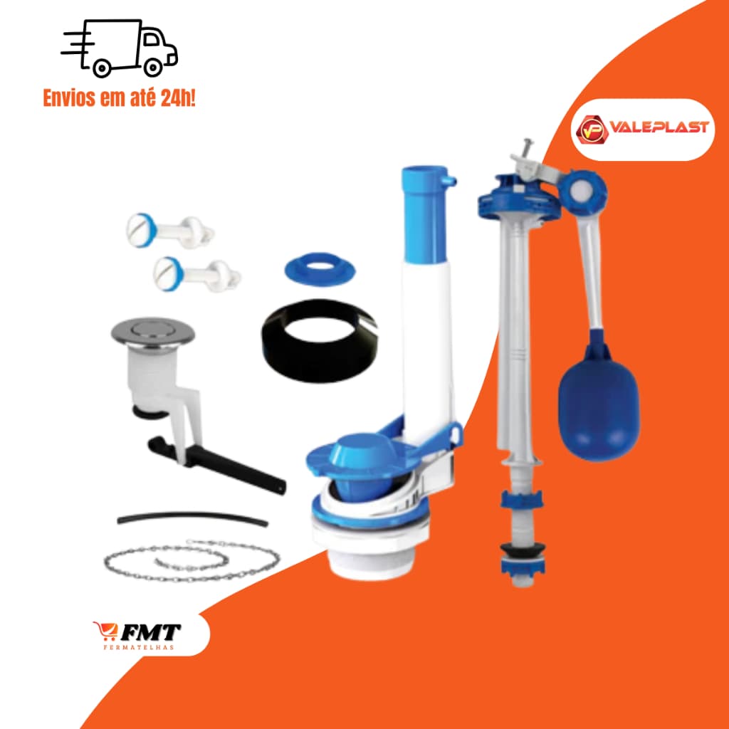 Kit Mecanismo Universal Caixa Descarga Acoplada Completo