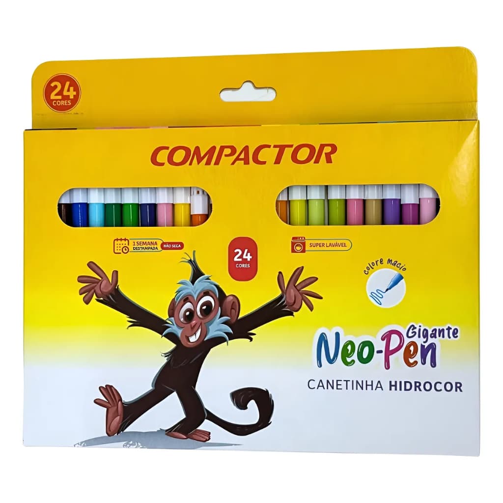 Canetinha Hidrográfica Neo Pen Gigante 24 Cores