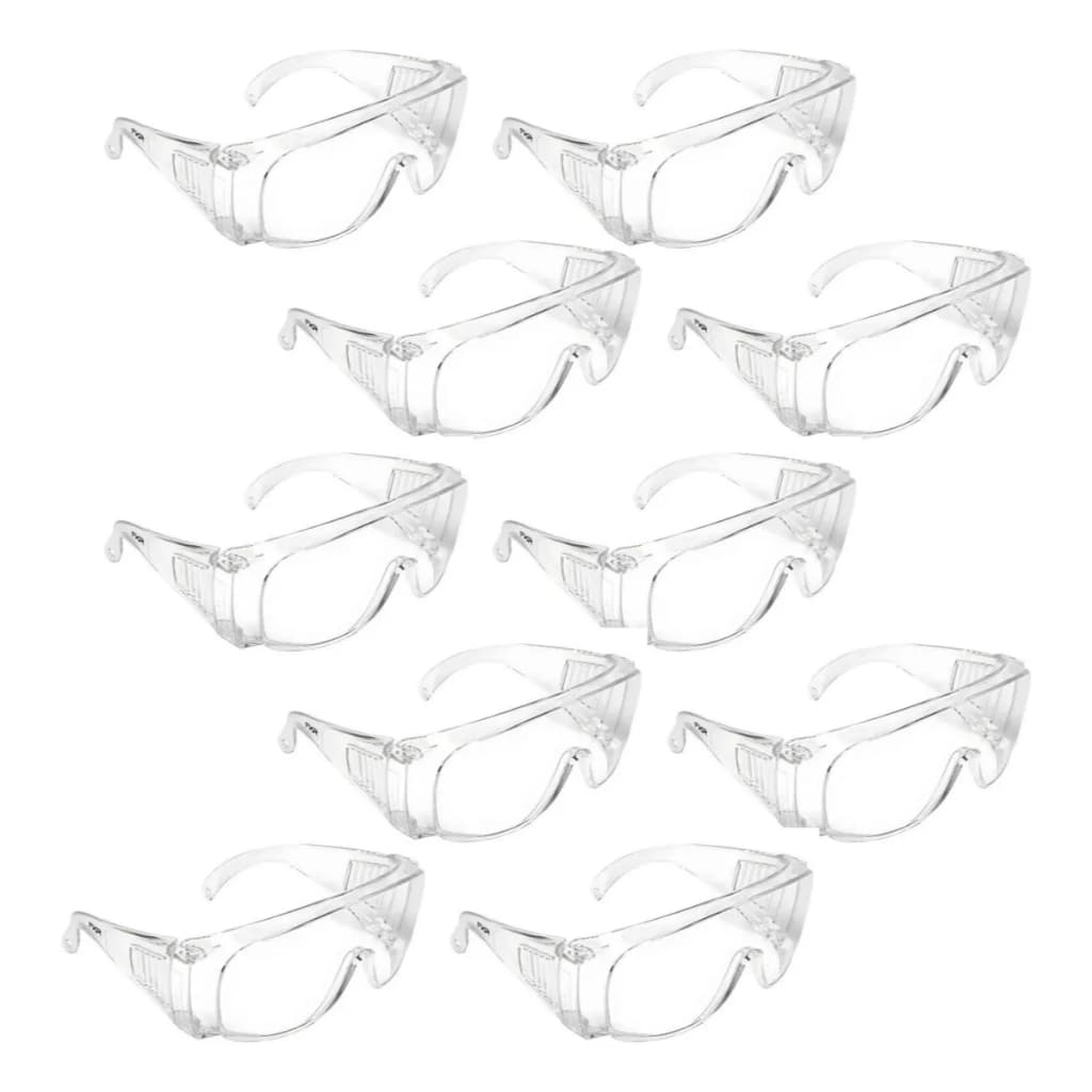 Óculos de proteção EPI transparente FXR Kit com 10 unidades