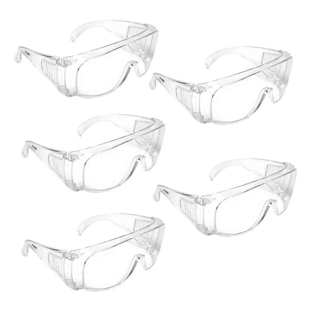 Óculos de proteção EPI transparente FXR Kit com 5 unidades