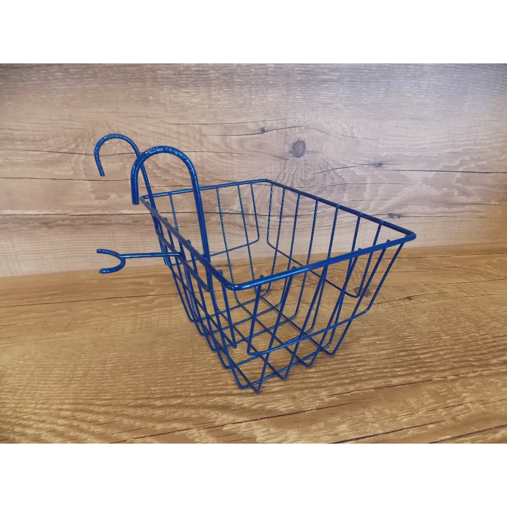 Cestinha para bicicletas antigas infantil aro 10 cor AZUL - novo de estoque antigo