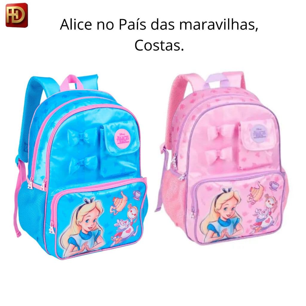 Alice no país das Maravilhas.mochilas infantil juvenil costas,mochilas de costas feminina.mochilas femininas,mochilas .