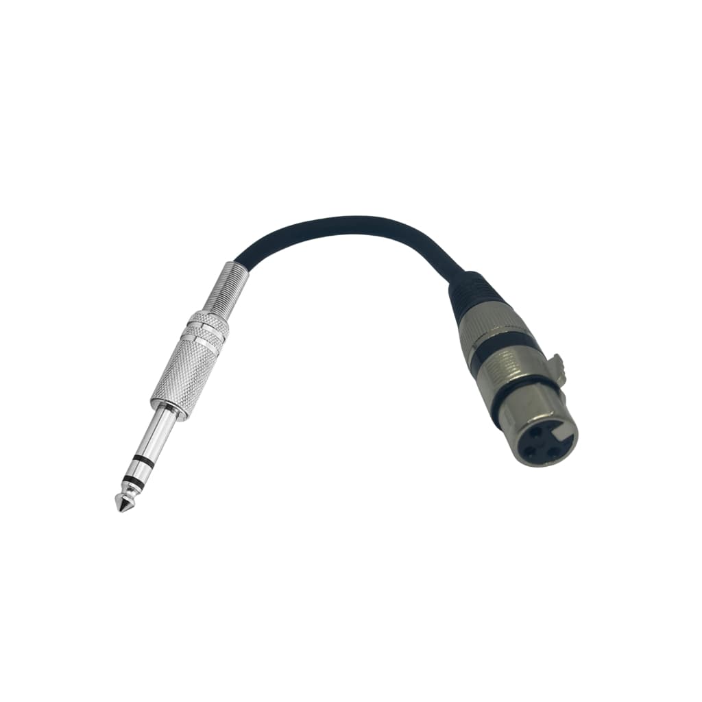Cabo Adaptador XLR Fêmea para P10 Stereo Balanceado - 10CM