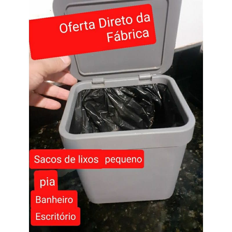 kit 30 sacos de lixo preto ate 8 litros Pia banheiro escritório OFERTA