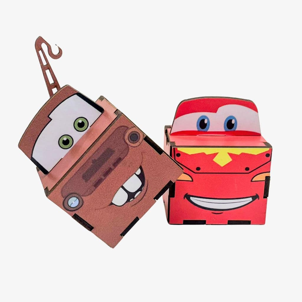 5/10/15/20PCS Mini Cubos Carros em MDF - Lembrancinha Porta Bombom Caixinha