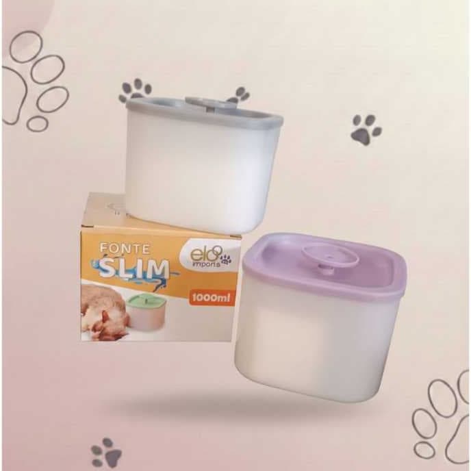Bebedouro Fonte Slim Água Automático Para Gatos Bivolt USB