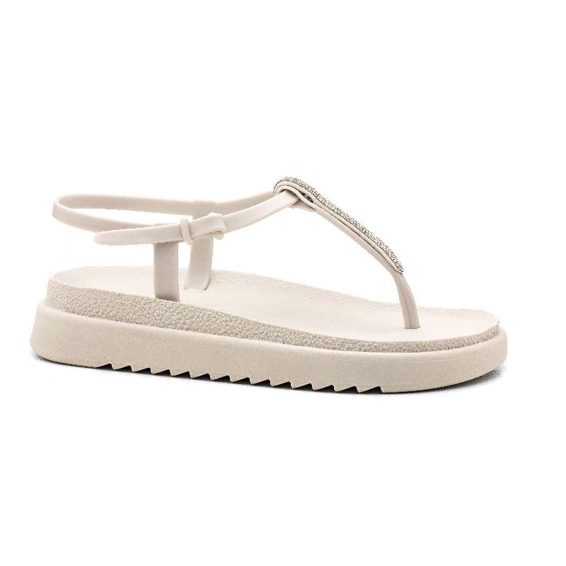 Sandália Feminina Flat Papete Feminina Rasteirinha com Strass