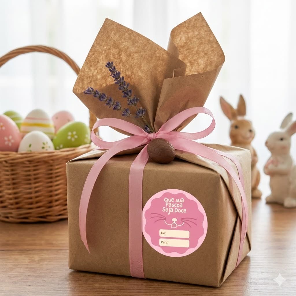 🐰 Páscoa com Afeto: Adesivos "De/Para" para Ovos e Presentes -