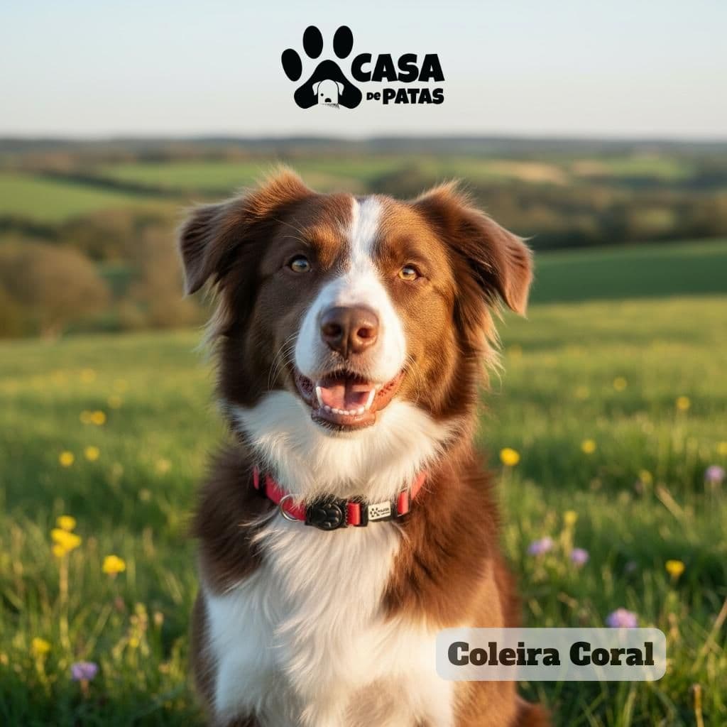 Coleira de pescoço Pet para Cachorro Varias estampas tamanho P M G