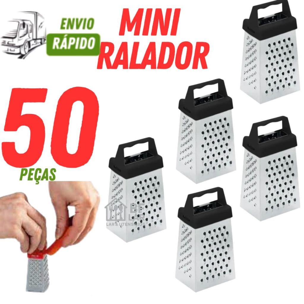 Mini Ralador com 50/40/30/20 unidades em Aço Inox  Variáveis utilidades para Verduras Legumes Queijo