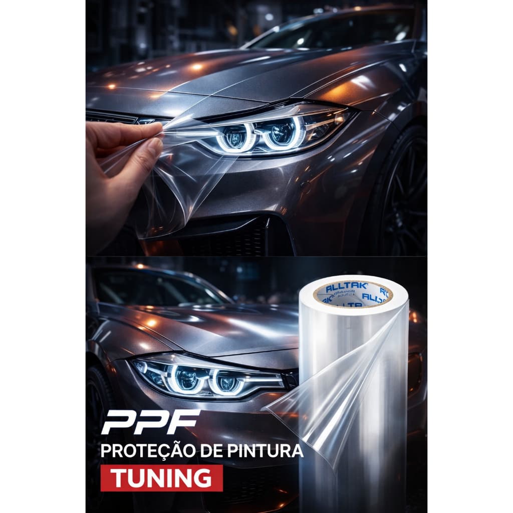 Adesivo PPF 150 micras - Alltak Ultra Cristal Blindagem Invisível Contra Riscos e Pedras