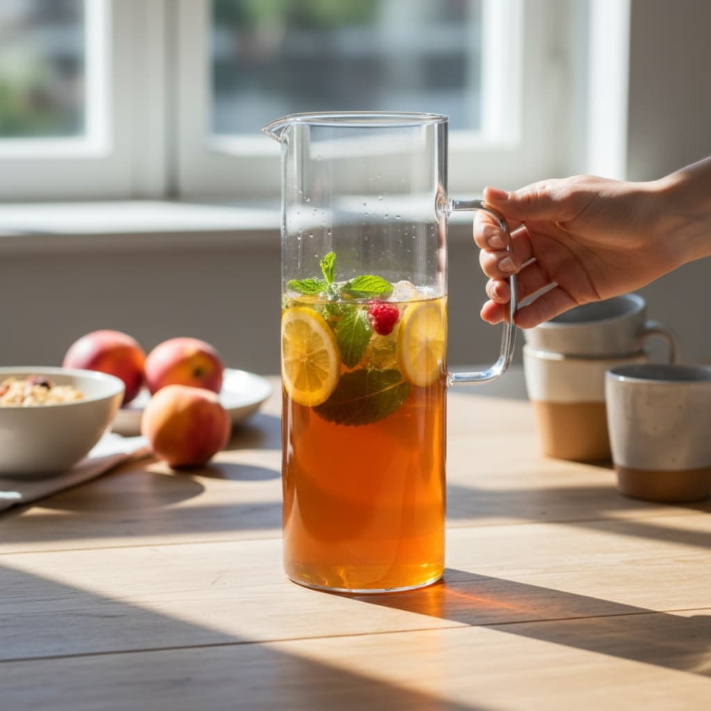 Jarra Água 1,5L Transparente Wincy Veranejo Suco Geladeira Cozinha Mesa Verão recepção hotel welcome